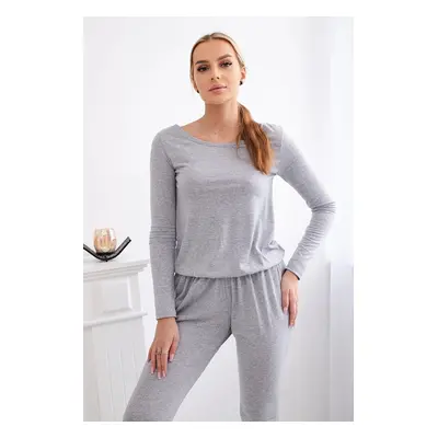 Viscose waist overalls grey