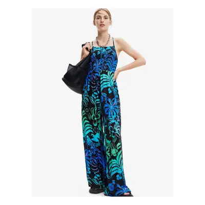 Black Women Floral Overall Desigual Tropi - Women