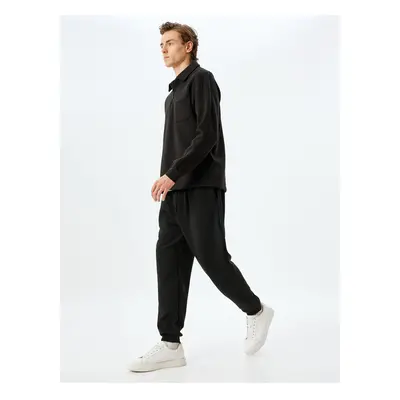 Koton Viscose Blend Sweatpants with Elastic Leg Pocket Detail and Tied Waist