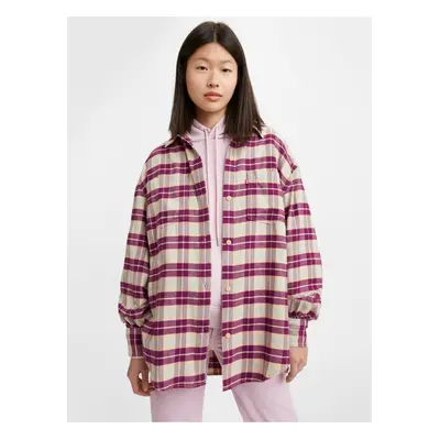 Levi&#39;s Burgundy-Cream Women&#39;s Plaid Shirt Levi&#39;s® Remi Utility - Women&#39;s