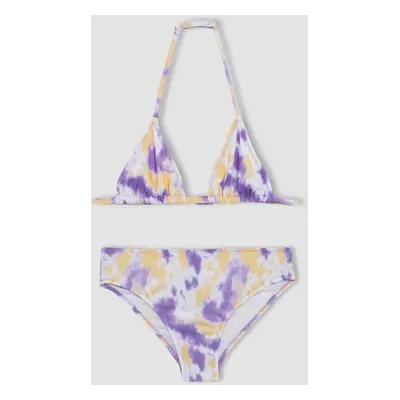 DEFACTO Girl's Tie-dye Patterned Bikini Set