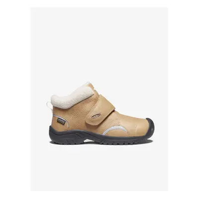 Beige children's leather winter shoes Keen Kootenay III - unisex