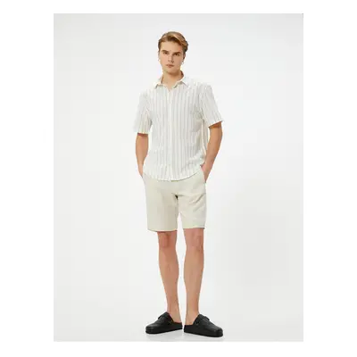 Koton Summer Shirt Short Sleeve Classic Collar Buttoned