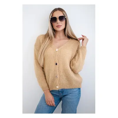 Kesi Włoski Button-down sweater camel