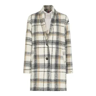 Tommy Hilfiger Coat - WOOL BLEND BOUCLE COAT checkered