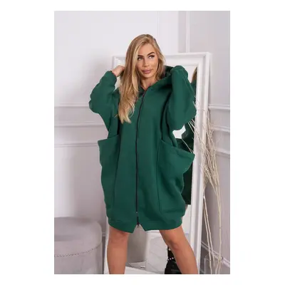 Oversize insulated sweatshirt dark green