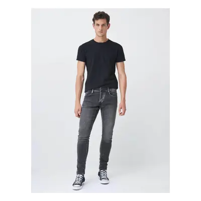 Grey Mens Skinny Fit Jeans Jeans - Men