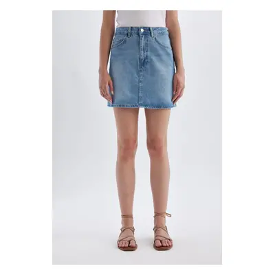 DEFACTO Regular Fit Jean Mini Skirt