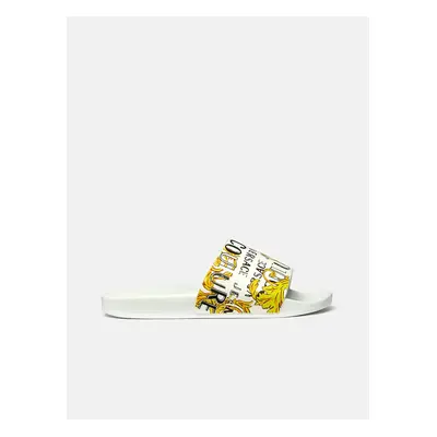 Yellow-white women's patterned slippers Versace Jeans Couture Fondo - Women's