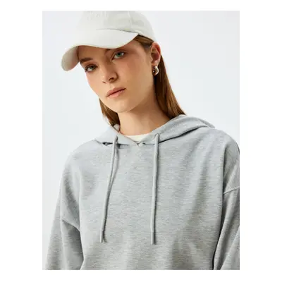 Koton Hooded Sweatshirt Basic Long Sleeve Triple Thread Cotton