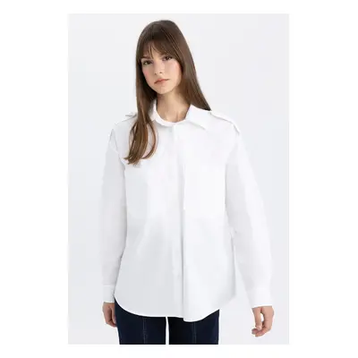 DEFACTO Relax Fit Poplin Long Sleeve Shirt Tunic