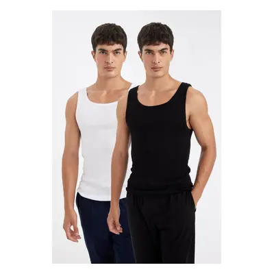 DEFACTO Slim Fit Narrow Cut Rib 2-Piece Undershirt