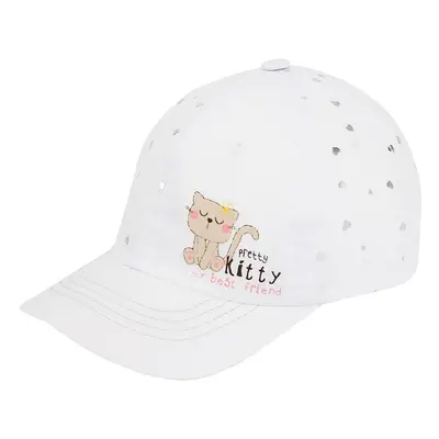 AGBO Girl's summer cap white Pretty