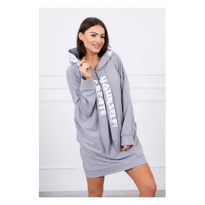 Oversize Dress with Hood Grey