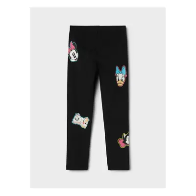 Black girly patterned leggings name it Jerassa Minnie - Girls