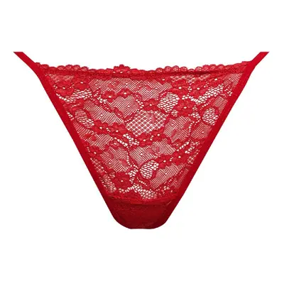 DEFACTO Fall in Love Christmas Themed Red Lace String Briefs