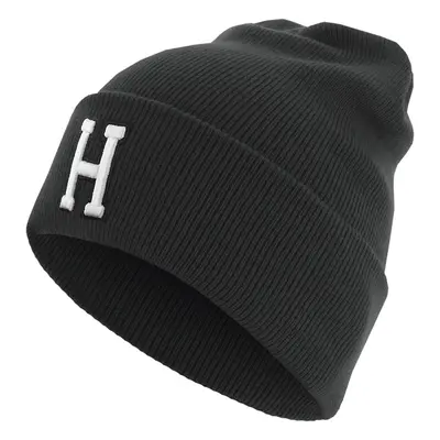 Knitted hat with letter cuff H