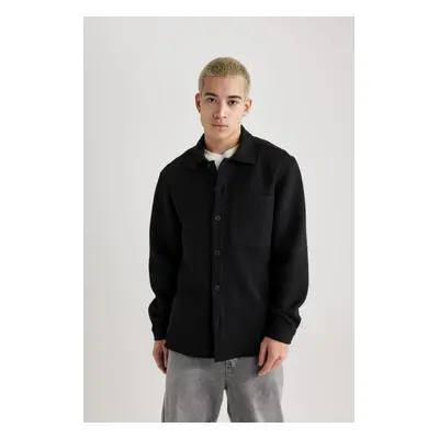 DEFACTO Regular Fit Quilted Long Sleeve Shirt Jacket