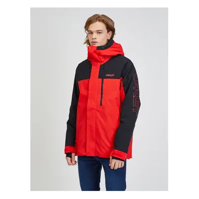 Black-Red Mens Ski Jacket Oakley - Men