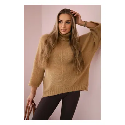 Kesi Włoski V-neck sweater ginger Ingwer camel