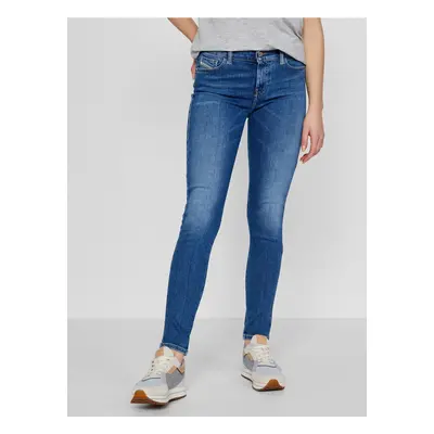 Blue women's super skinny fit jeans Diesel Slandy - Women