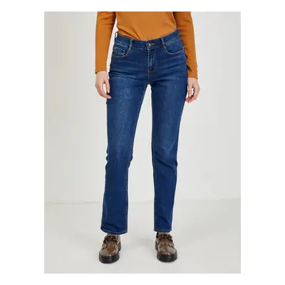 Dark blue womens straight fit jeans ORSAY - Women