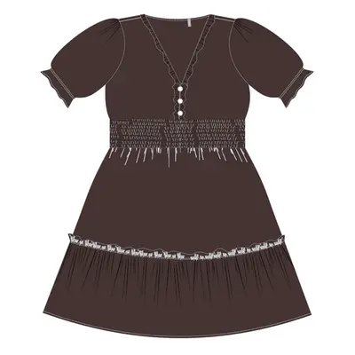 WOMEN'S DRESS L-SU-4023 D.OAK