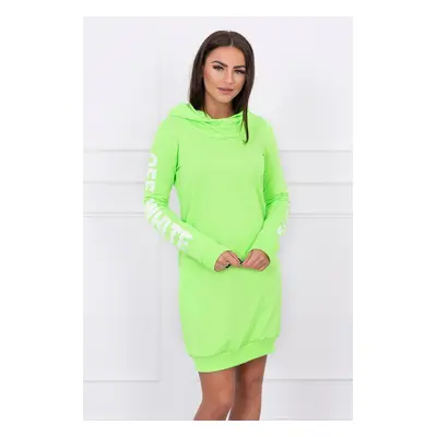 Dress off White Green Neon