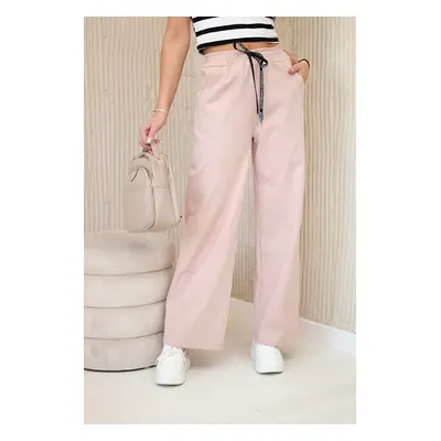 Kesi Włoski Punto pants with wide legs dark powder pink