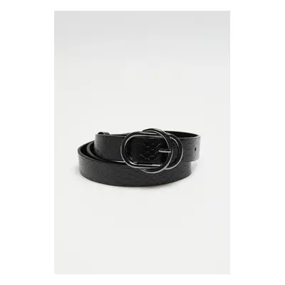 Women's belt with animal pattern MOODO - black