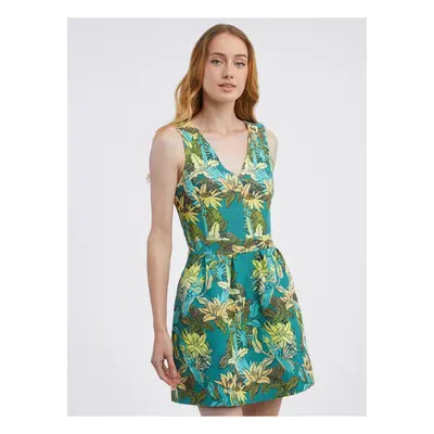 Green women's floral dress CAMAIEU - Women's