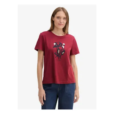 Red women's t-shirt Tom Tailor - Women