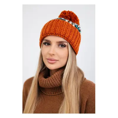 Kesi Cap with a pompom Ellen K325 foxy