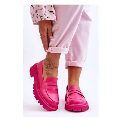 FG2 Bőr Slip-On Platform Loafers Pink Riverside