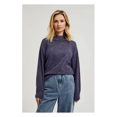 Women's turtleneck sweater MOODO - purple