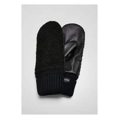 Synthetic leather gloves Sherpa black