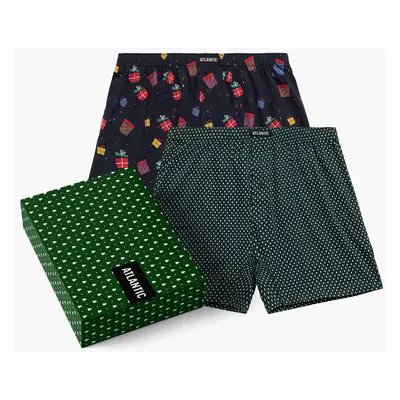 2-PACK Men's boxers ATLANTIC with Christmas motif + gift box