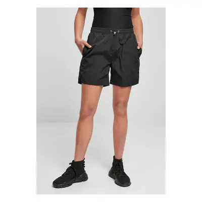 Women's Crinkle Nylon Shorts in Black