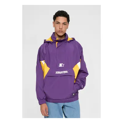 Men's Starter Windbreaker Purple/Yellow/White