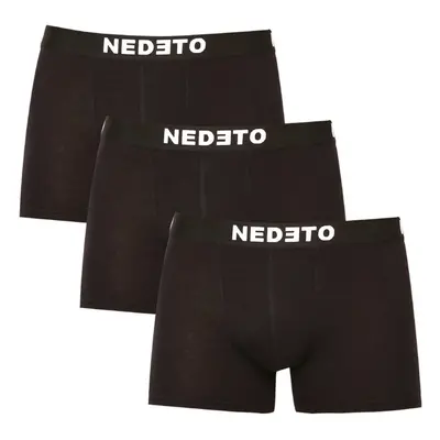 3PACK men's boxers Nedeto black