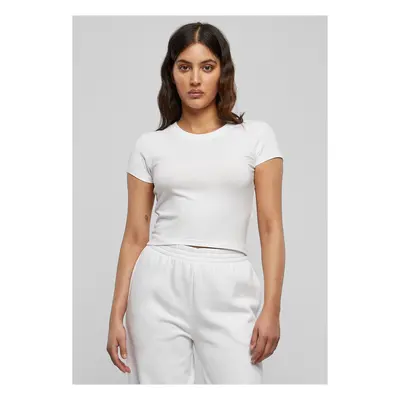 Women's Stretch Jersey Cropped Tee White