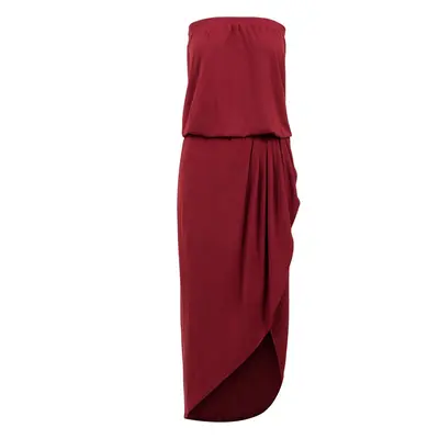 Women's Bandeau Dress Burgundy