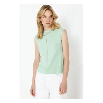 Trendyol Mint Viscose/Soft Fabric Fitted Stretchy Knitted Blouse