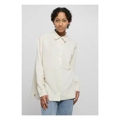 Women's oversized sand twill shirt