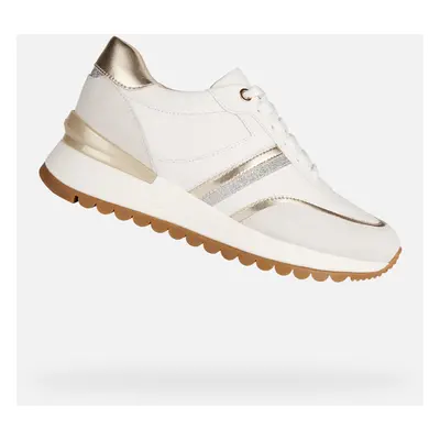 White women's sneakers Geox Desya - Women's