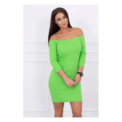 Fitted dress - ribbed light green