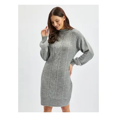 Orsay Light grey women's sweater dress - Women's