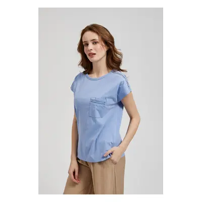 Women's T-shirt with MOODO application - blue