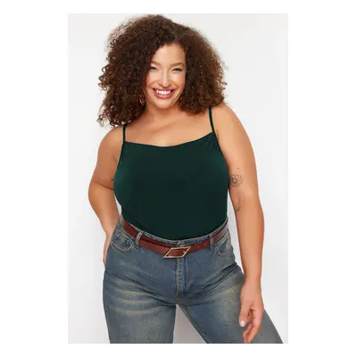 Trendyol Curve Green Sandy Knitted Plus Size Blouse