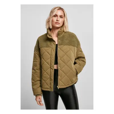 Women's oversized Diamond Quilt Puffer Jacket tiniolive